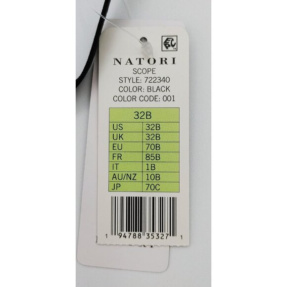 Natori Scope Balconette Underwire Bra Size 32B Black 722340 NEW - Picture 3 of 5